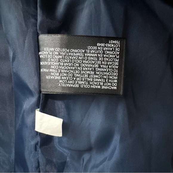 a.n.a Dark Teal Plaid Feather Down Filled Long Length Coat w/Belt - Picture 8 of 9